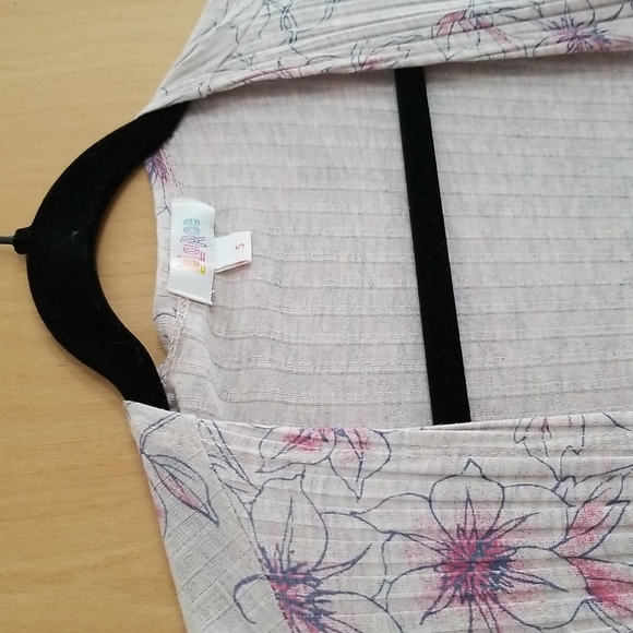 Ribbed Floral Duster Cardigan - Picture 1 of 5